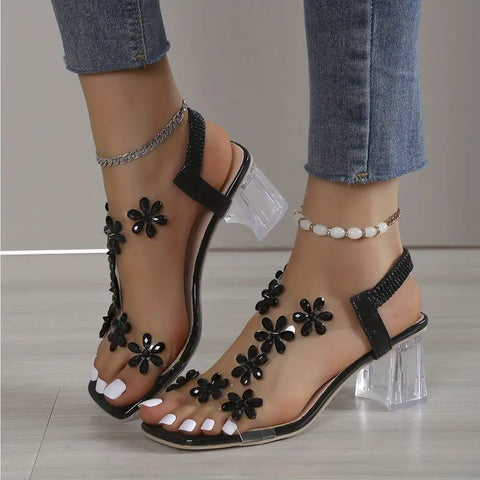 Sapatos LUCITA - Saltos altos com detalhes florais