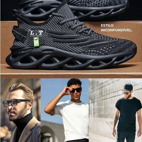 Sapatos masculinos com sola para aumentar a altura (+4 cm)