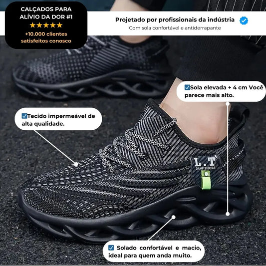 Sapatos masculinos com sola para aumentar a altura (+4 cm)