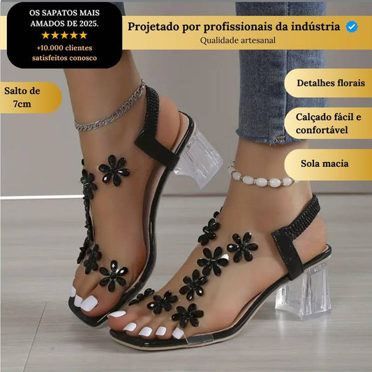 Sapatos LUCITA - Saltos altos com detalhes florais
